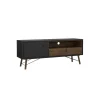 Tv-Meubels< TV-meubel Denver Zwart / Walnoot - 150x60x40 cm