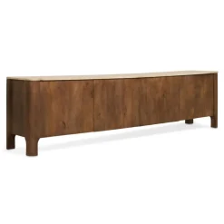 Tv-Meubels< TV-Meubel Liam Bruin / Marmer - 210x55x40 cm