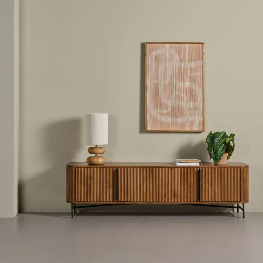 Tv-Meubels< TV-meubel Rego Bruin - 177x50x40 cm
