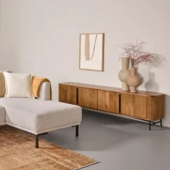 Tv-Meubels< TV-meubel Rego Bruin - 177x50x40 cm