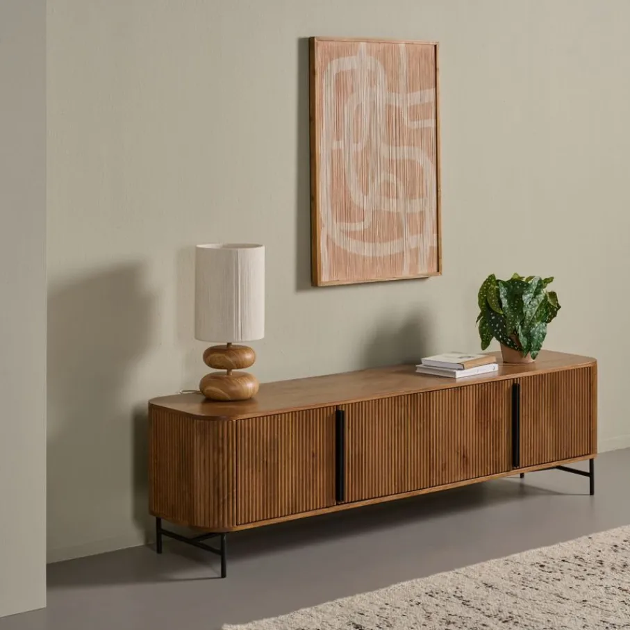Tv-Meubels< TV-meubel Rego Bruin - 177x50x40 cm