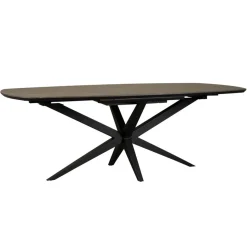 Eettafels< Uitschuifbare Eettafel Enjoy Donkergrijs - 220/277x120 cm