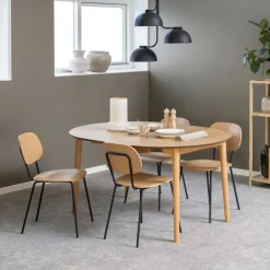 Eettafels< Uitschuifbare Eettafel Saga Naturel - 115/154x115 cm