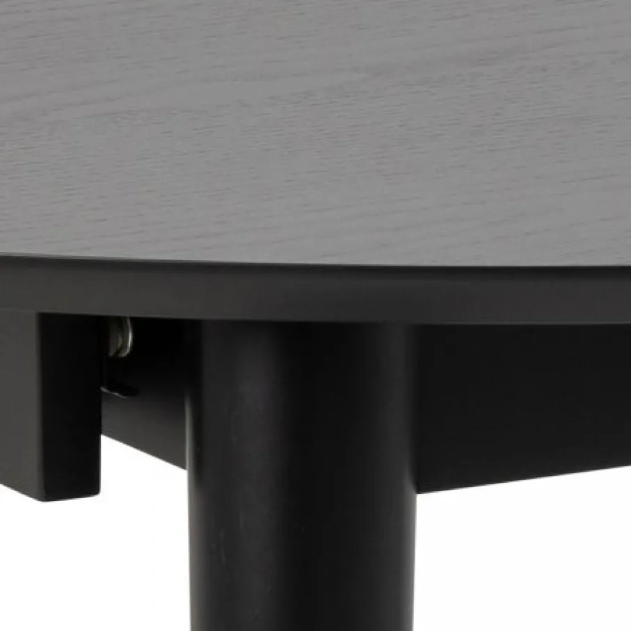 Eettafels< Uitschuifbare Eettafel Saga Zwart - 115/154x115 cm