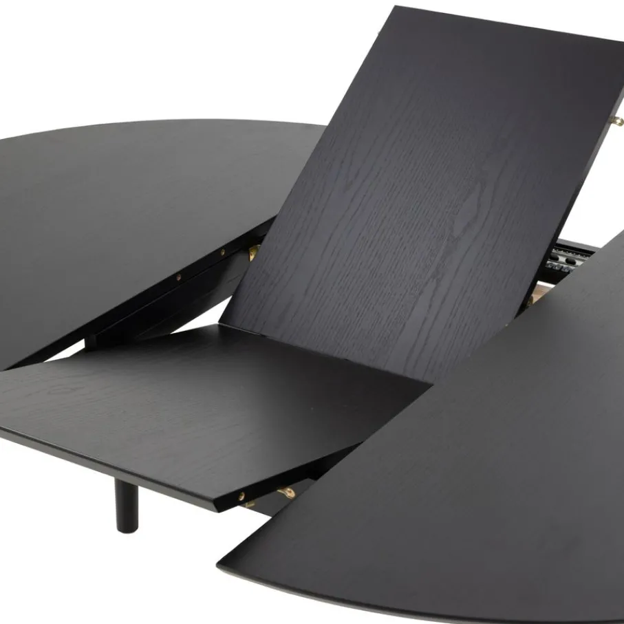 Eettafels< Uitschuifbare Eettafel Saga Zwart - 115/154x115 cm