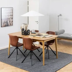 Eettafels< Uitschuifbare Eettafel Saga Naturel - 180/219x90 cm