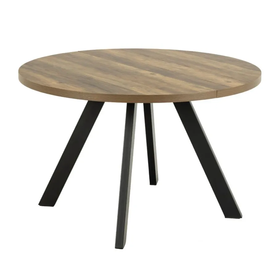 Eettafels< Uitschuifbare Eettafel Soren Bruin - 120/210x120 cm