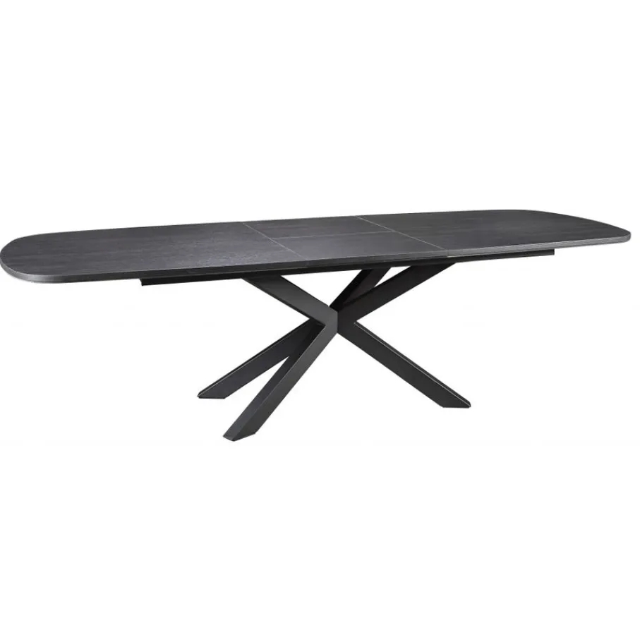 Eettafels< Uitschuifbare Eettafel Zwanenburg Zwart - 220/280x100