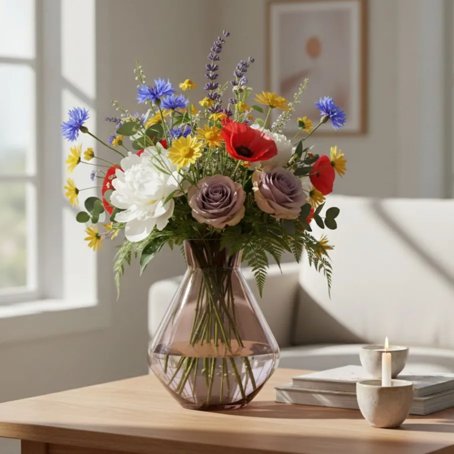 Vazen & Potten< Vaas Alexandra Paars - 30 cm hoog