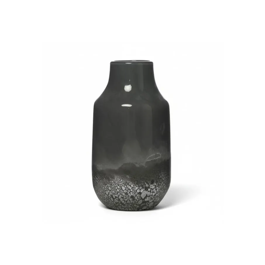 Vazen & Potten< Vaas Atlas Donkergrijs - 27 cm hoog