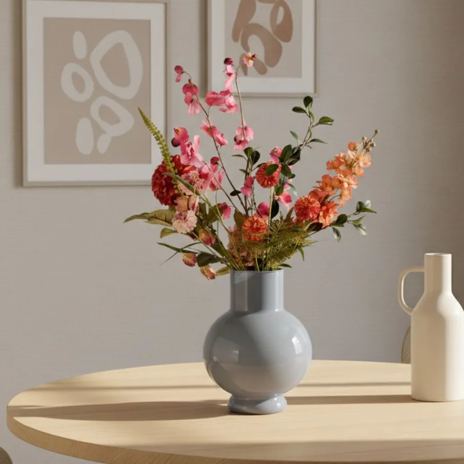 Vazen & Potten< Vaas Deborah Grijs - 39 cm hoog