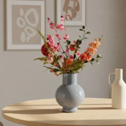 Vazen & Potten< Vaas Deborah Grijs - 22 cm hoog