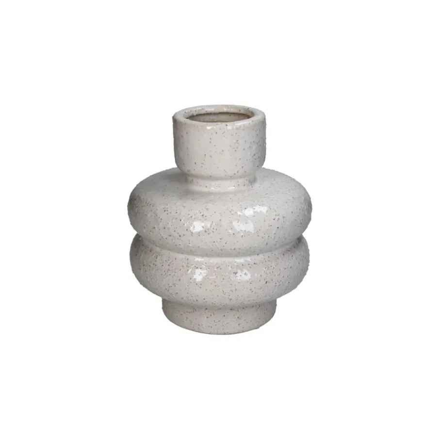 Vazen & Potten< Vaas Patou Wit - 19 cm hoog