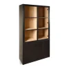 Buffetkasten|Vitrinekasten< Vitrinekast Chester Zwart - 105x214x40 cm