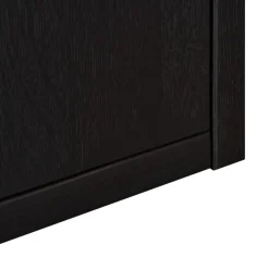 Buffetkasten|Vitrinekasten< Vitrinekast Chester Zwart - 105x214x40 cm
