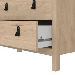 Opbergkasten< Vitrinekast Dallas Eiken - 79x199x33 cm