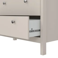 Opbergkasten< Vitrinekast Dallas Taupe - 79x199x33 cm