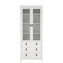Opbergkasten< Vitrinekast Dallas Wit - 79x199x33 cm