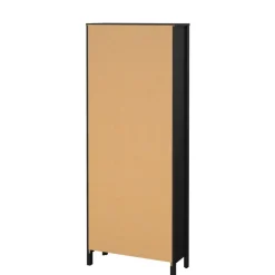 Opbergkasten< Vitrinekast Dallas Zwart - 79x199x33 cm