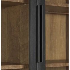 Vitrinekasten< Vitrinekast Zwanenburg Zwart - 190x212x48 cm