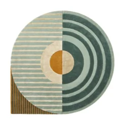 Vloerkleden<Brinker Carpets Vloerkleed Fano Girare Groen - Ø 200 cm