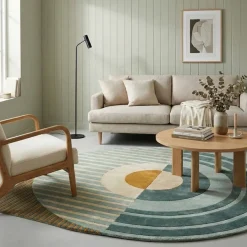 Vloerkleden<Brinker Carpets Vloerkleed Fano Girare Groen - Ø 200 cm