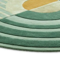 Vloerkleden<Brinker Carpets Vloerkleed Fano Girare Groen - Ø 200 cm