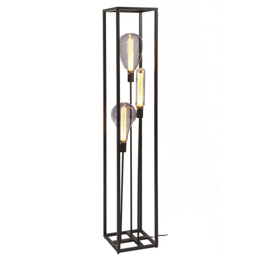Vloerlampen< Vloerlamp Gable Zwart - 3 x E27 - 160 cm hoog
