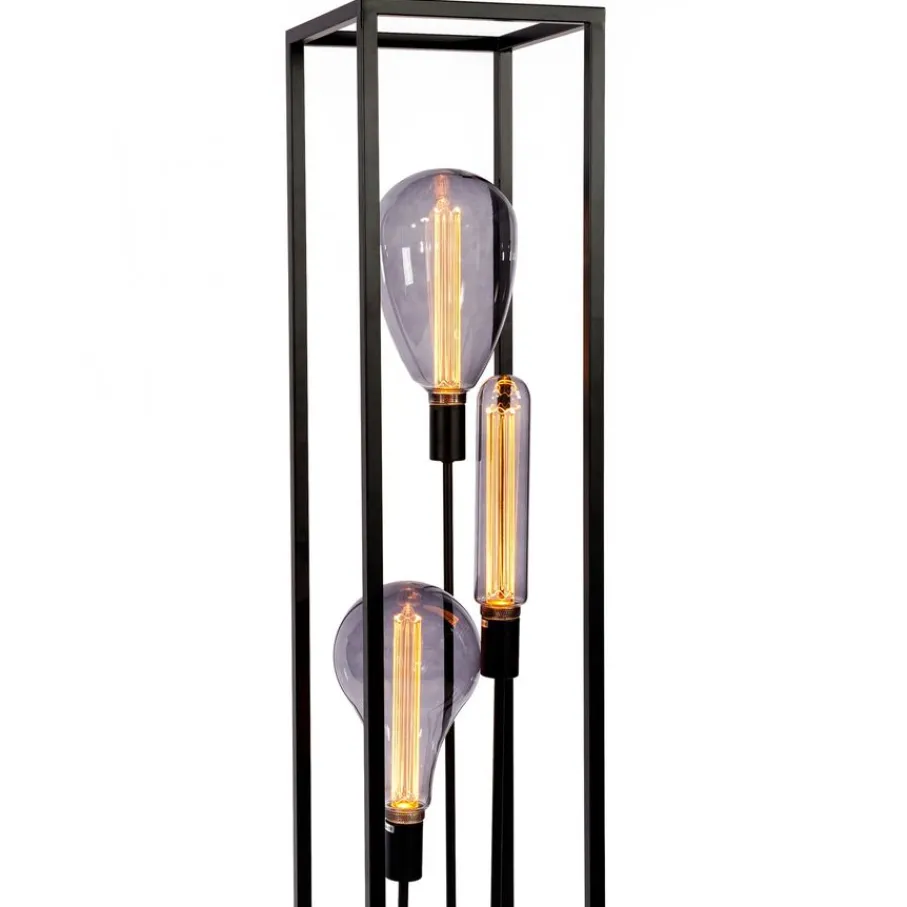 Vloerlampen< Vloerlamp Gable Zwart - 3 x E27 - 160 cm hoog