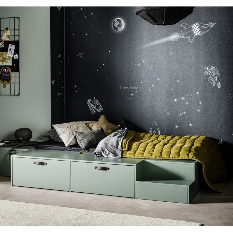 Eenpersoonsbedden<VTwonen Bed Stage Groen - 80x200 cm