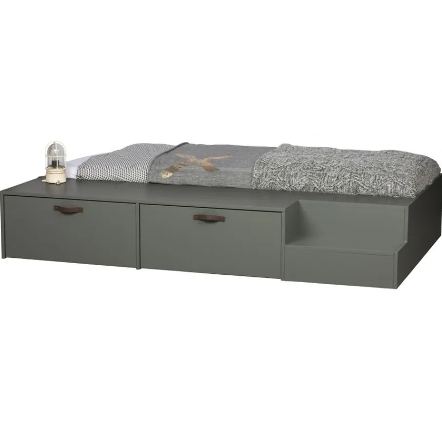 Eenpersoonsbedden<VTwonen Bed Stage Groen - 80x200 cm