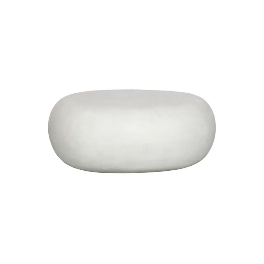 Salontafels|Bijzettafels<VTwonen Bijzettafel Pebble Wit - 65x49 cm