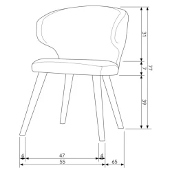 Eetkamerstoelen<VTwonen Eetkamerstoel Cape Blauw
