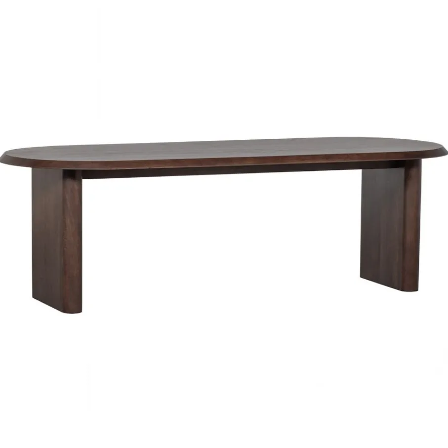 Eettafels<VTwonen Eettafel Ellips Bruin - 240x90 cm