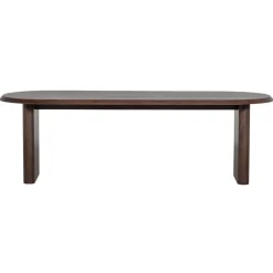 Eettafels<VTwonen Eettafel Ellips Bruin - 240x90 cm