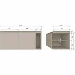 Opbergkasten<VTwonen Kistbank Settle Down Dust - 108x50x44 cm
