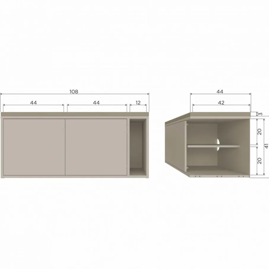 Opbergkasten<VTwonen Kistbank Settle Down Dust - 108x50x44 cm