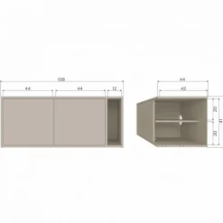 Tv-Meubels<VTwonen TV-meubel Settle Down Dust - 108x45x44 cm