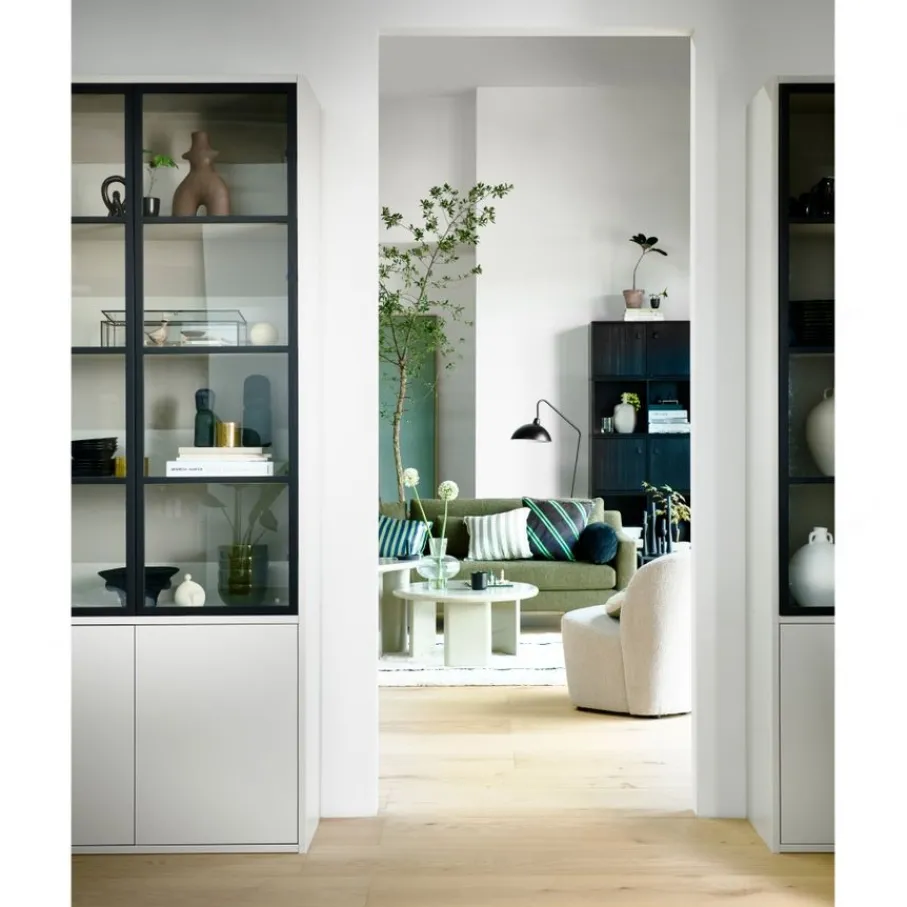 Vitrinekasten<VTwonen Vitrinekast Basic Mist - 101x230x40 cm