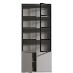 Vitrinekasten<VTwonen Vitrinekast Basic Mist - 101x230x40 cm