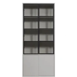 Vitrinekasten<VTwonen Vitrinekast Basic Mist - 101x230x40 cm