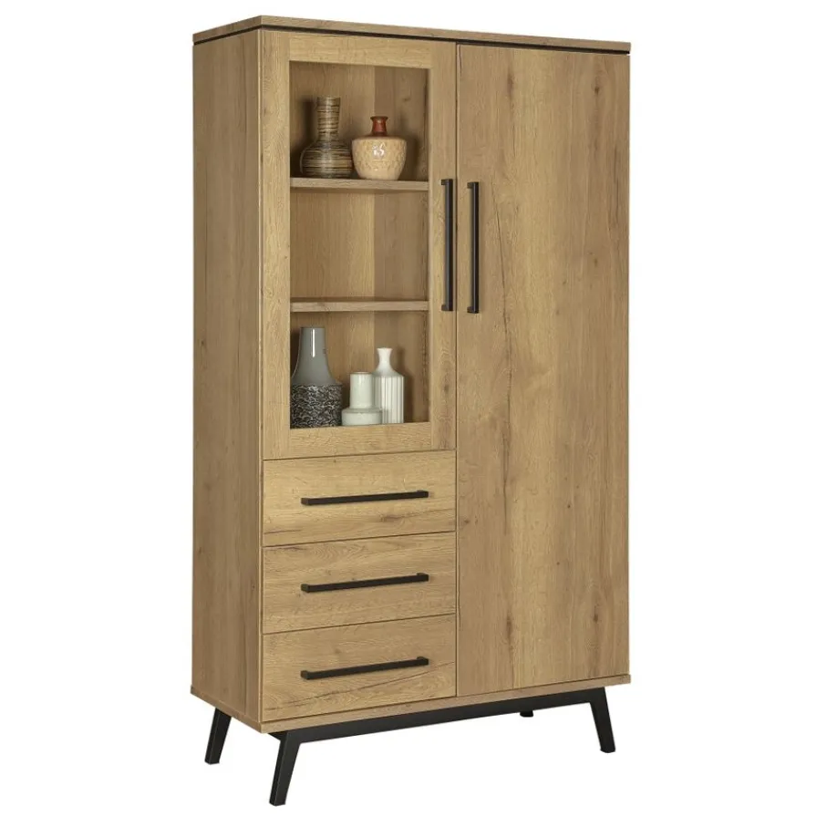 Wandkasten< Wandkast Batenburg Naturel - 107x190x45 cm