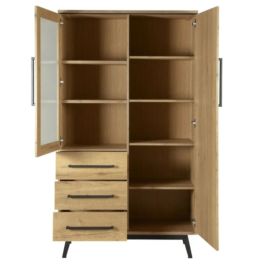 Wandkasten< Wandkast Batenburg Naturel - 107x190x45 cm