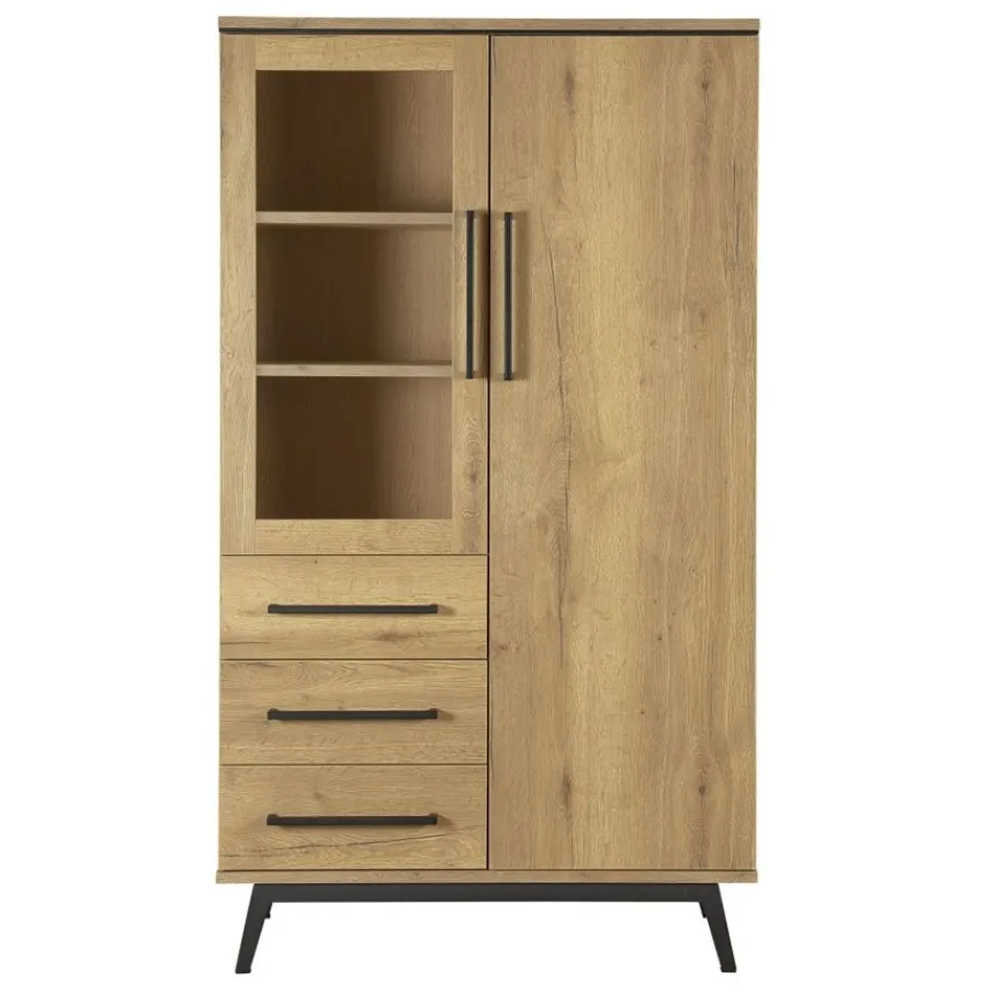 Wandkasten< Wandkast Batenburg Naturel - 107x190x45 cm