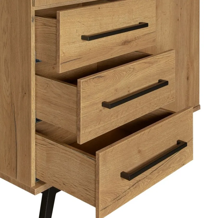 Wandkasten< Wandkast Batenburg Naturel - 107x190x45 cm