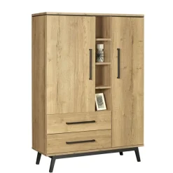 Wandkasten< Wandkast Batenburg Naturel - 120x170x45 cm