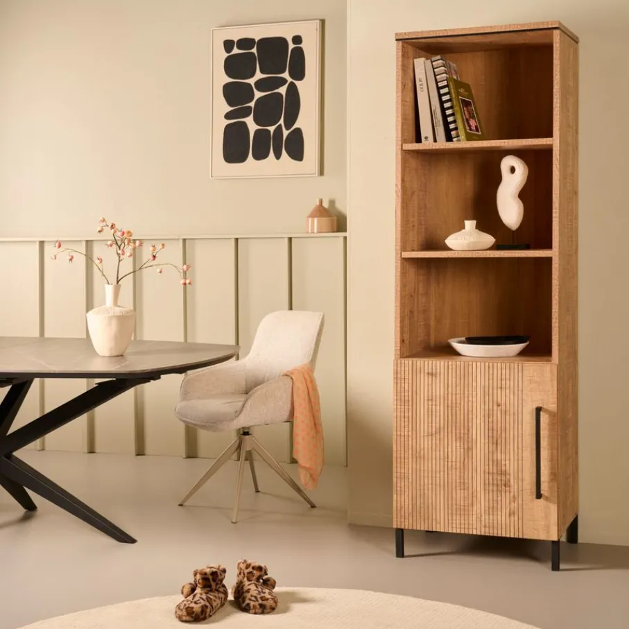 Wandkasten< Wandkast Culemborg Naturel - 60x200x45 cm