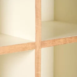 Wandkasten< Wandkast Doble Naturel / Crème - 85x210x40 cm