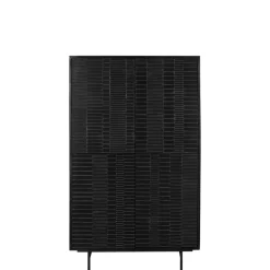 Wandkasten< Wandkast Elvas Zwart - 90x160x45 cm