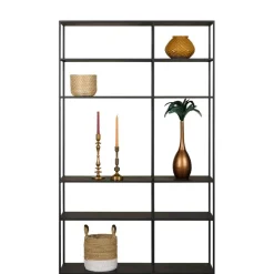 Wandkasten< Wandkast Lennard Zwart - 120x195x35 cm